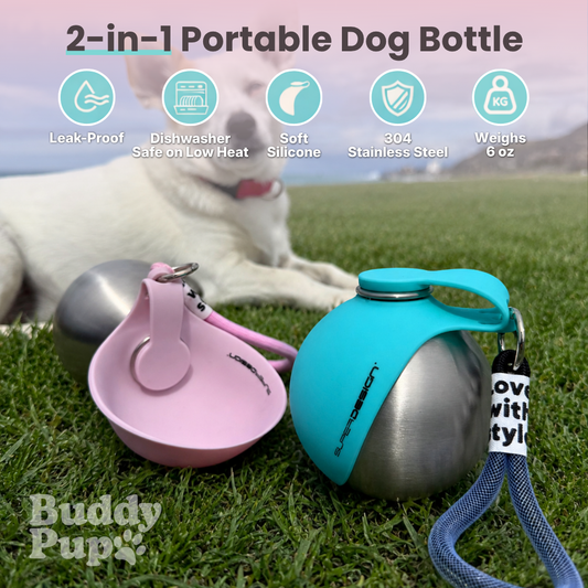 LumaCraft™ | Portable 2-in-1 Dog Water Bottle